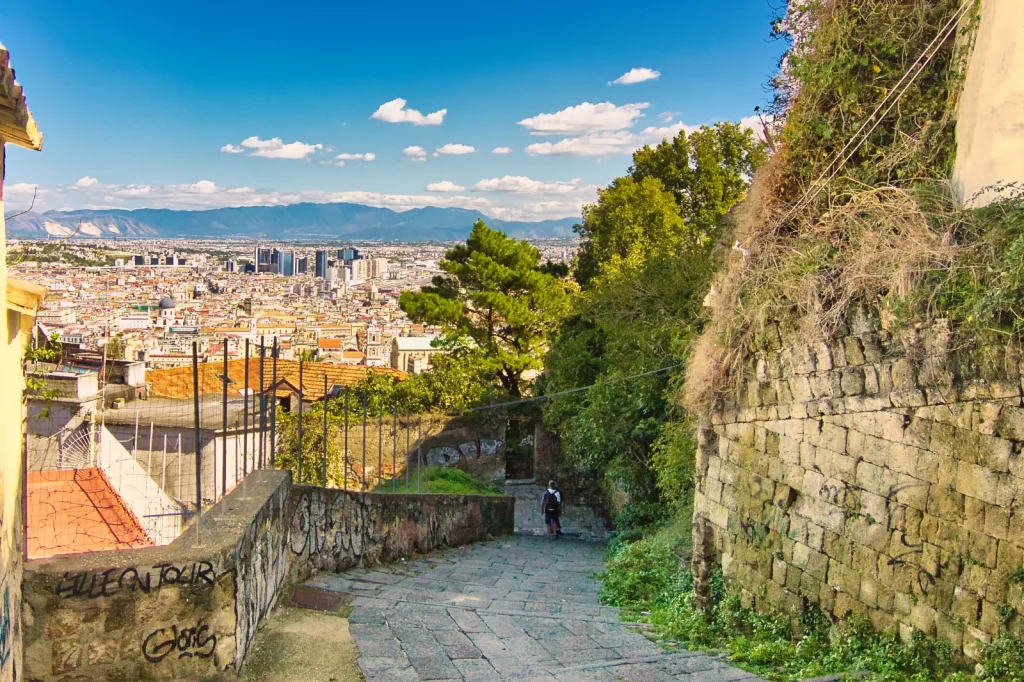 Aussicht vom Treppenweg Pedamentina di San Martino
